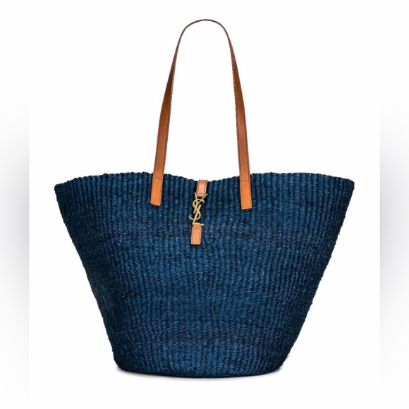 Yves Saint Laurent Handbags - NWT Saint Laurent YSL Borsa A Mano Hobo Tote Bag In Blue/Orchid Brick